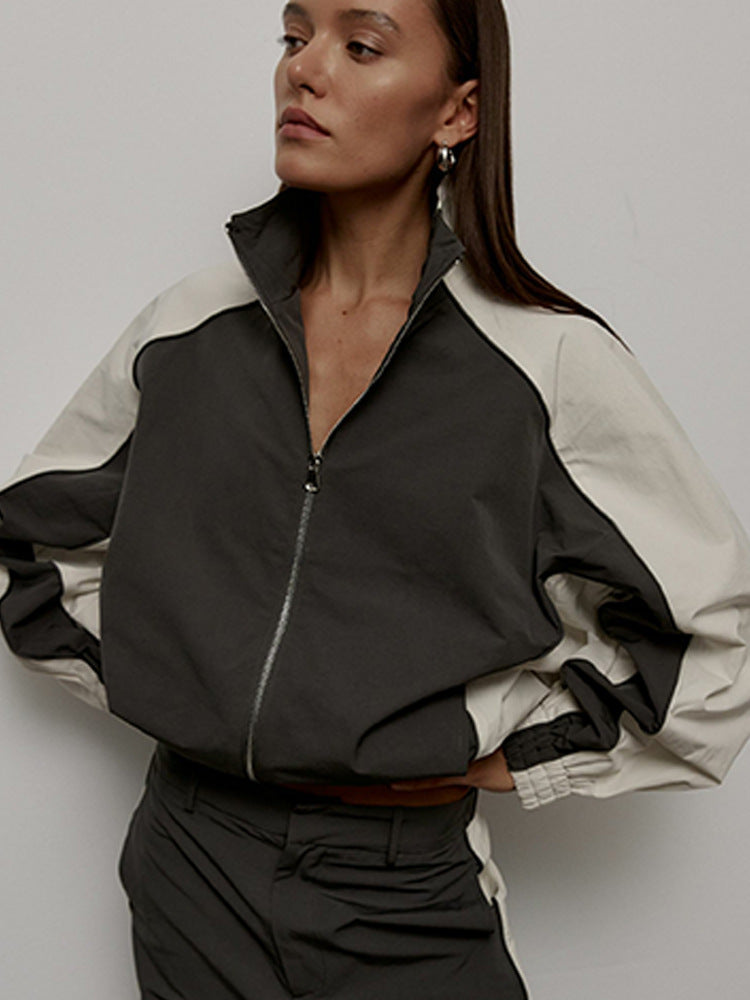Ladies sports jacket with stand-up collar and full zip Lune London