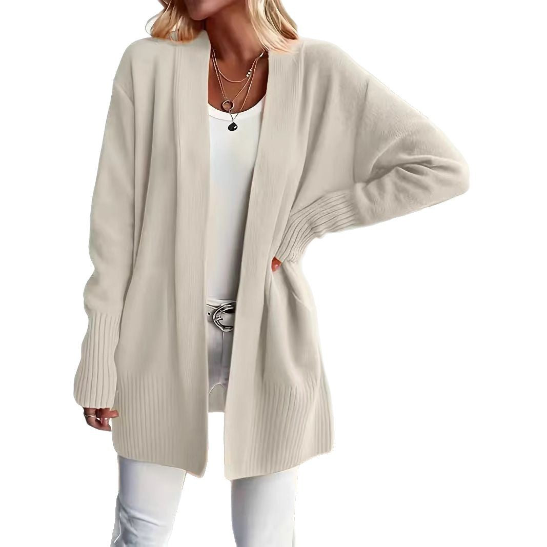 Ladies casual open-cut cardigan with side pockets Lune London