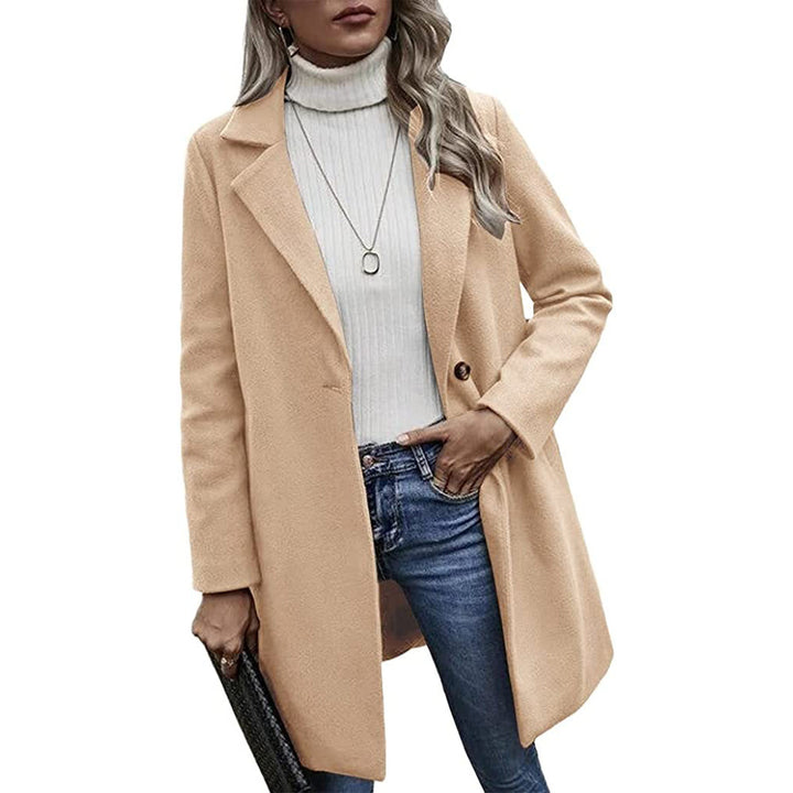Stylish wool coat for women with chic lapels and style