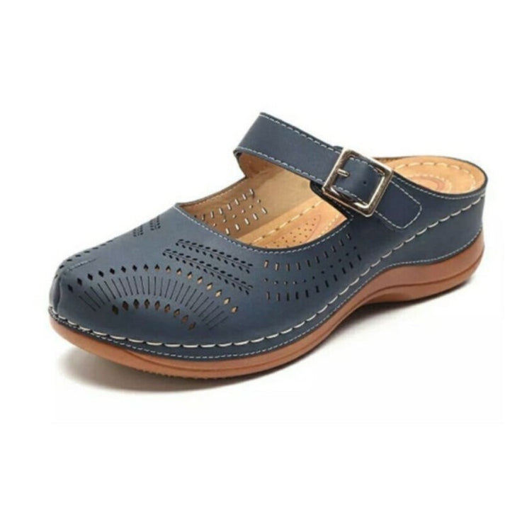 Ladies Comfort Leather Clogs Lune London