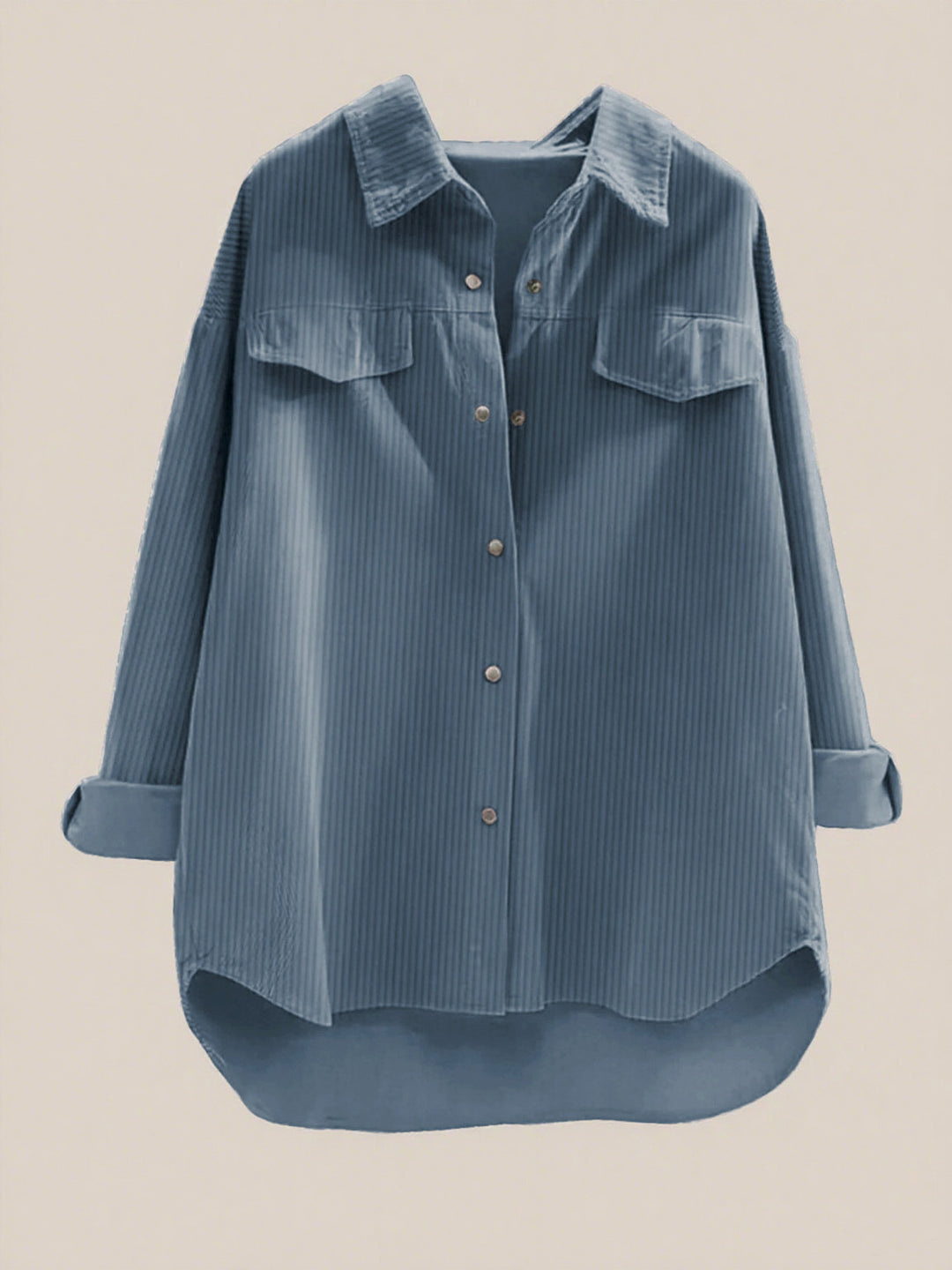 Oversized casual shirt for women with wide stripes Lune London