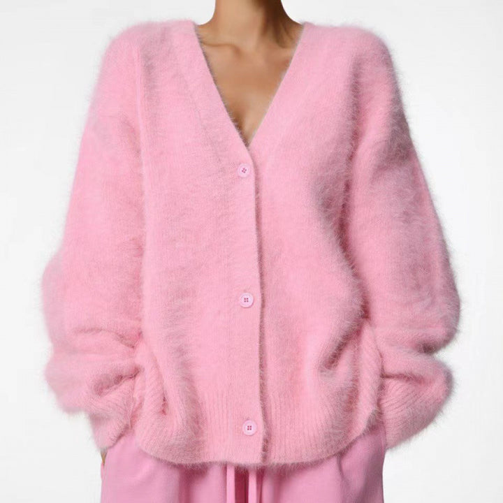 Ladies Oversized Fluffy Chic Cardigan and Style