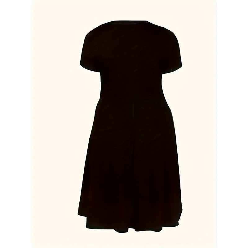 Midi dress for women with side pockets and flared skirt Lune London