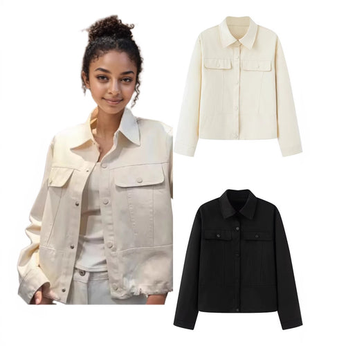 Modern utility style women's jacket with stylish pockets Amarae
