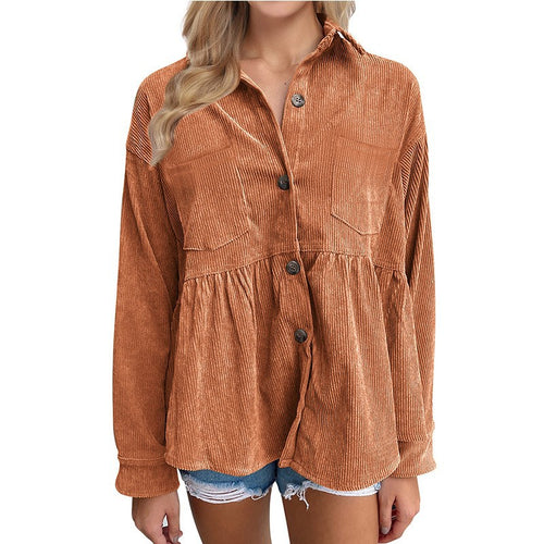 Velvet blouse for women with a voluminous cut Amarae