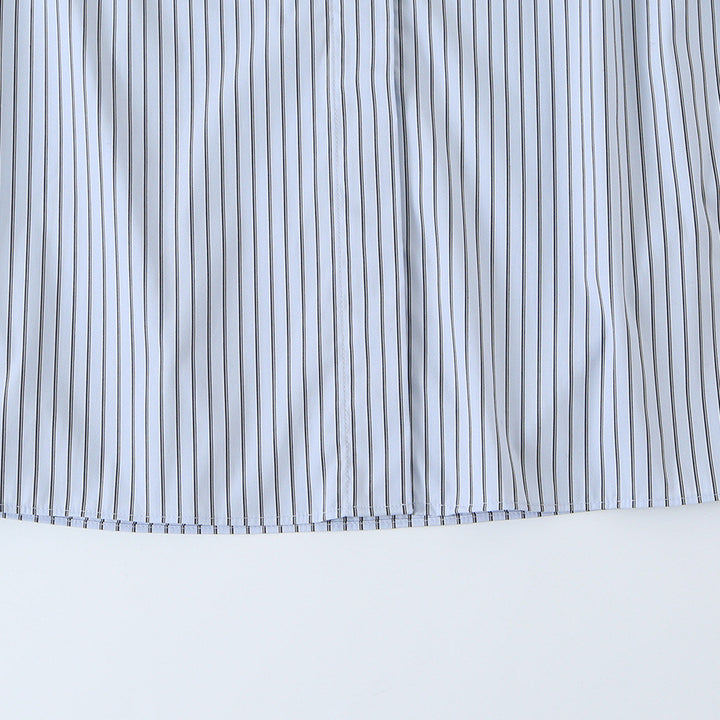 Ladies blouse with tie and concealed button placket Amarae