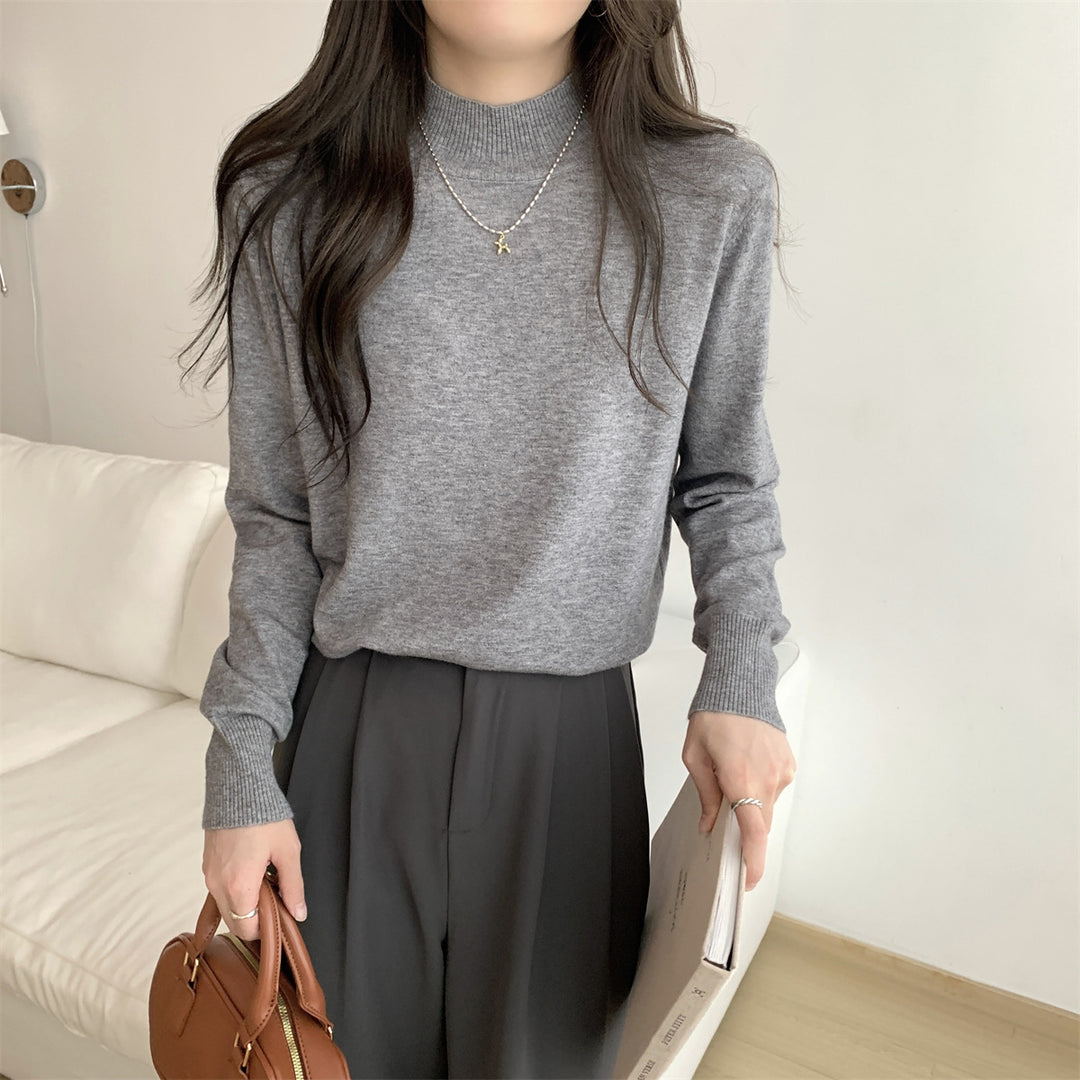 Femme Pull Élégant Col Roulé en matériau tricoté de haute qualité Chic & Stil