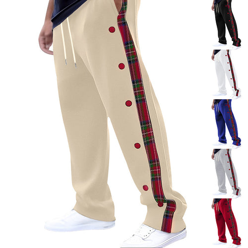 Casual cargo pants for men with snap buttons and trendy pattern Amarae