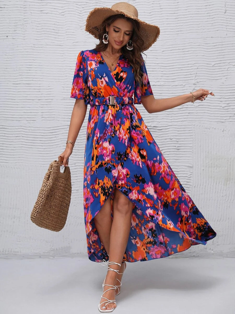 Lune London belted maxi dress for women