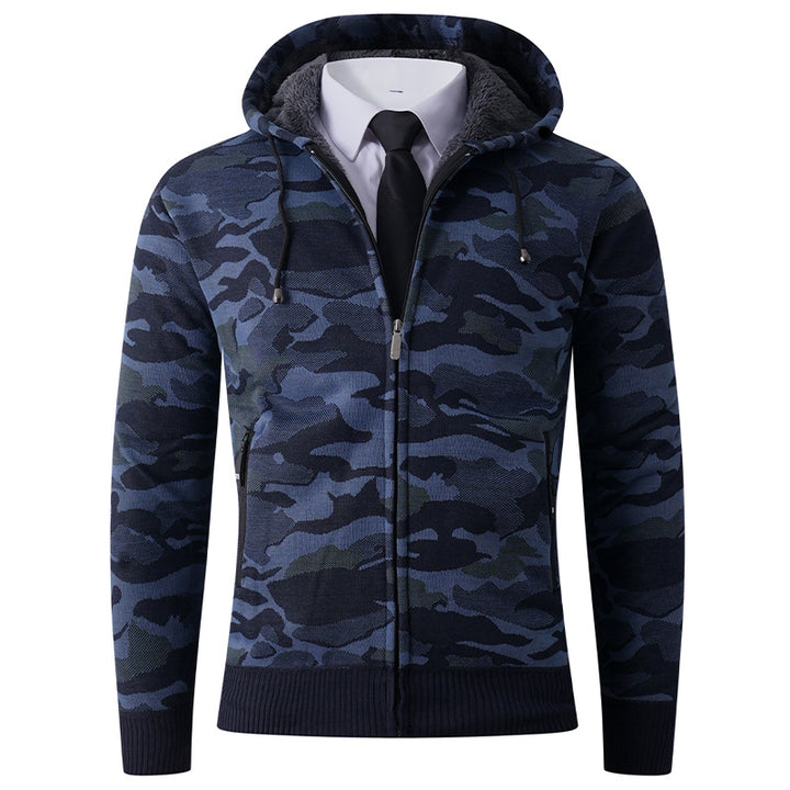 Trendy hoodie for men with a stylish camouflage design Lune London