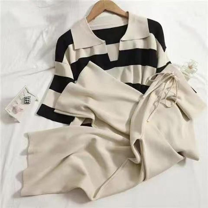 Casual and trendy 2-piece set for women with stripes and wide legs Lune London