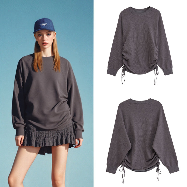 Women Sporty Sweater with Side Laces Lune London