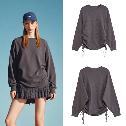 Women Sporty Sweater with Side Laces Amarae