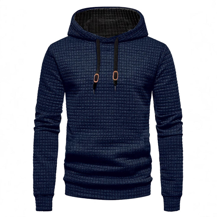 Men's Design Hoodie with high collar and textured fabric Lune London