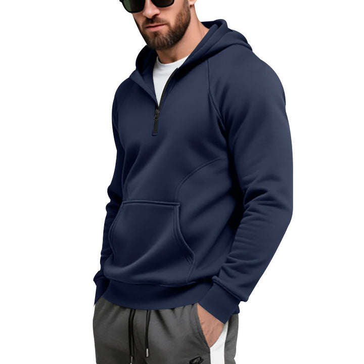 Sporty men's hoodie with modern zip closure and practical pockets Lune London