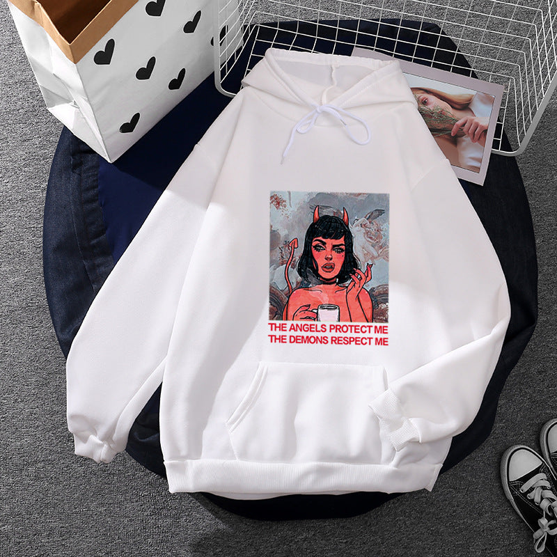 Women's hoodie with creative graphic print Chic & Stil