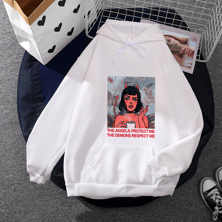 Women's hoodie with creative graphic print Chic & Stil