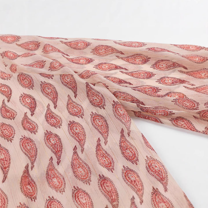 Women's chiffon blouse with ruffle collar and paisley print Amarae