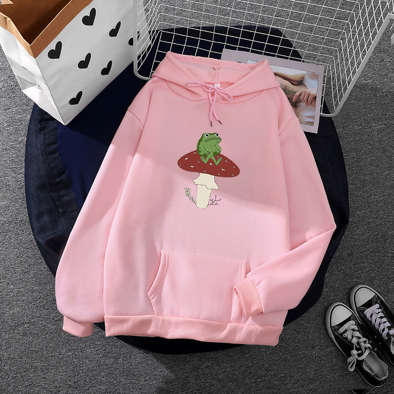 Women's hoodie with unique frog motif Chic & Stil