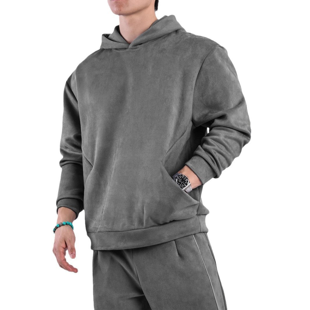 Men's hooded sweatshirt in soft fleece material with innovative details Lune London