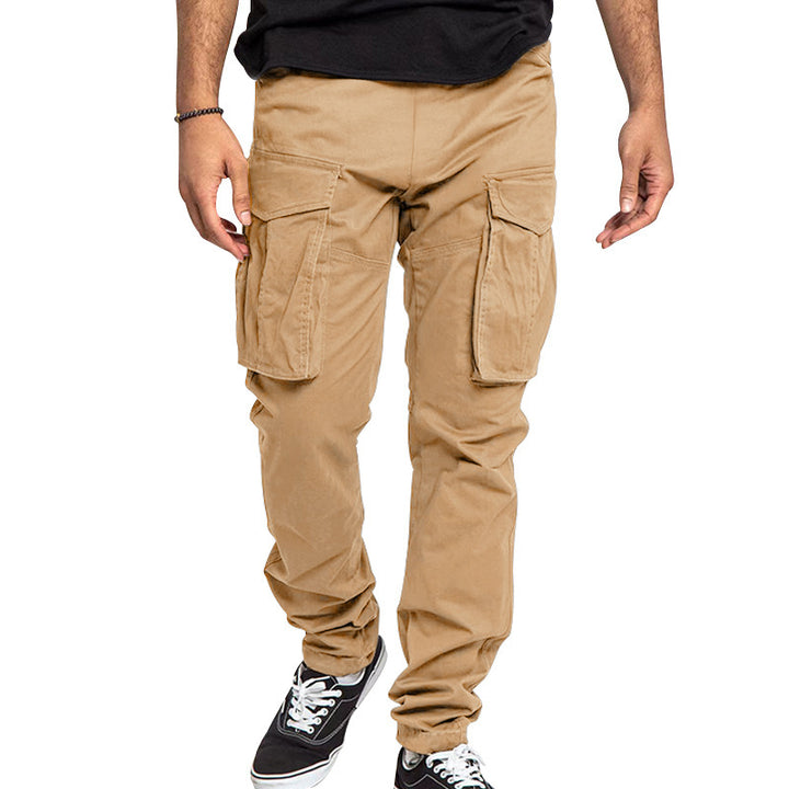 Men's cargo pants with multifunctional side pockets and elastic waistband Lune London
