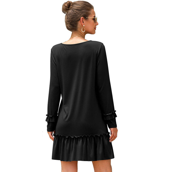 Mini dress for women with V-neck and flutter sleeves Lune London