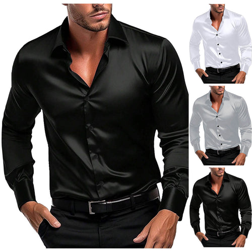 Men's Elegant Long Sleeve Shirt in Fine Fabric Amarae