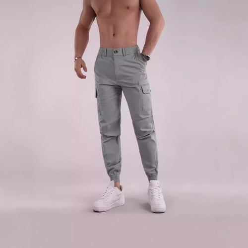 Men's cargo pants with functional pockets and elastic waist Amarae