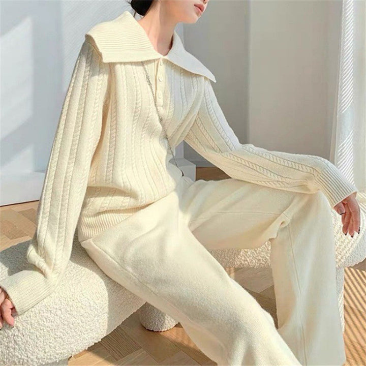 Knit sweater for women with removable collar Lune London