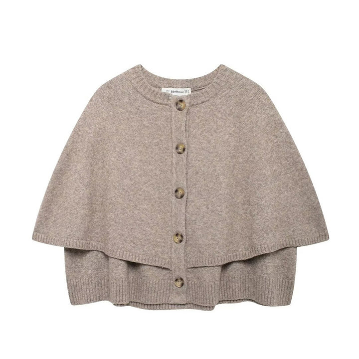 Ladies Cozy Knit Poncho Lune London