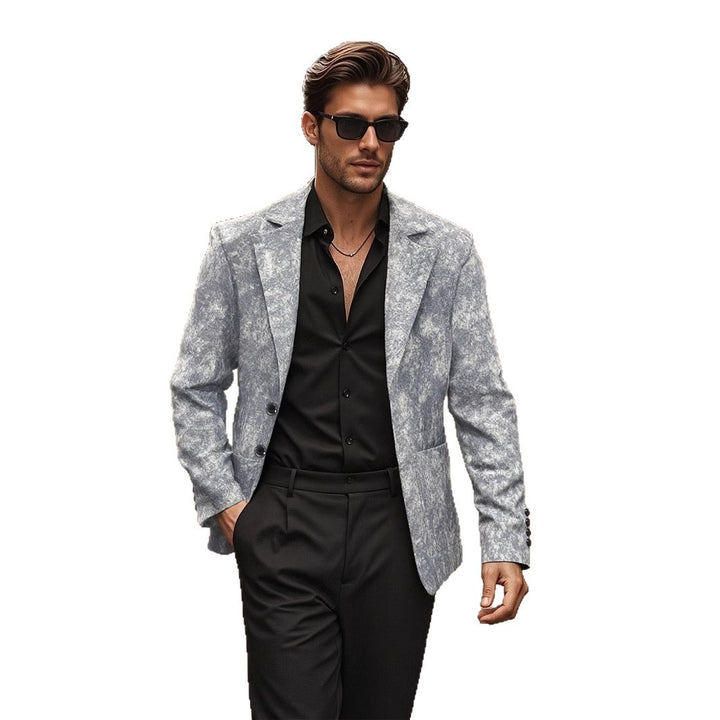 Trendy structured blazer for men with subtle graphic patterns Lune London