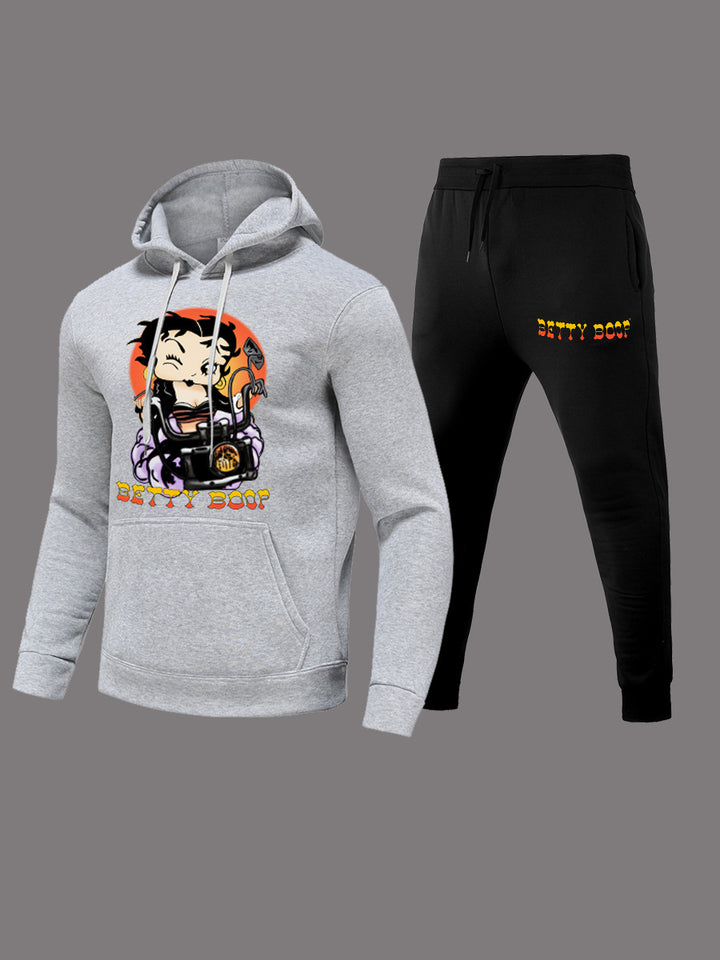 Women's sporty hoodie and jogger pants set with a unique graphic design Lune London
