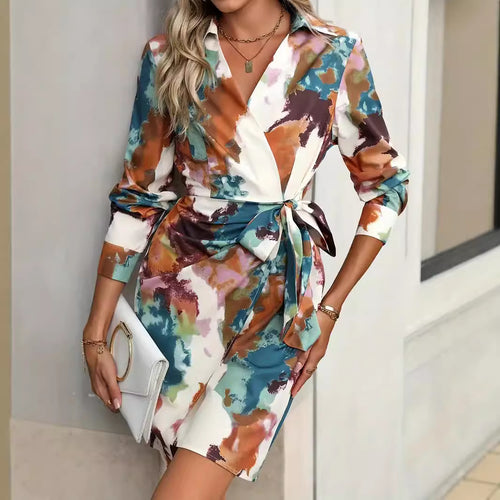 Wrap dress for women with elegant color gradient Amarae