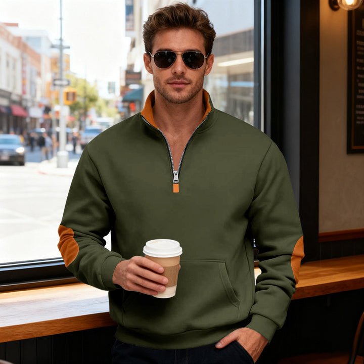 Men's stylish hoodie with zipper and practical pockets Chic and style