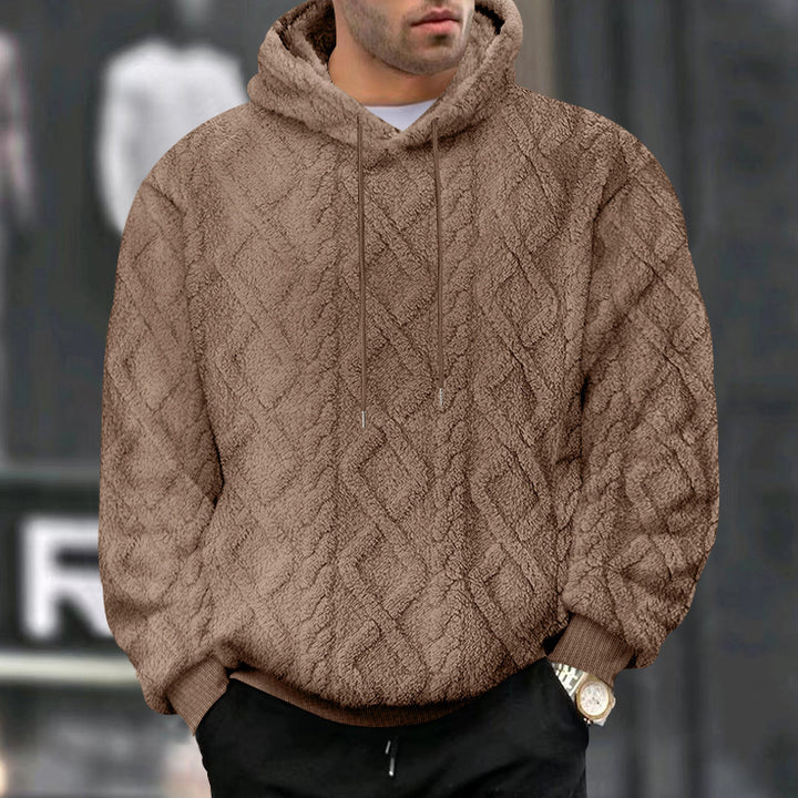 Men's cozy Sherpa hoodie Chic and style