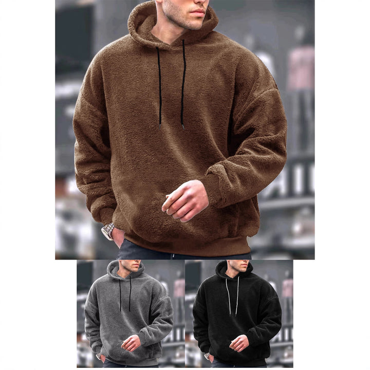 Men's Cozy Fleece Hoodie with Kangaroo Pocket and Adjustable Hood Lune London