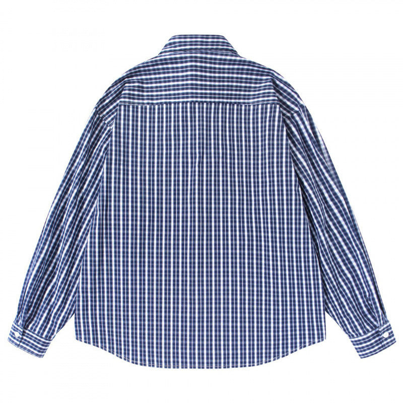 Men's loose-fitting checkered shirt with double breast pockets Amarae