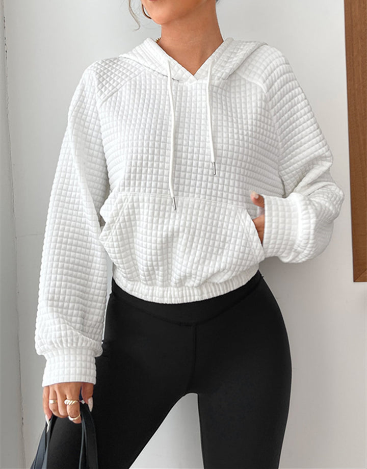 Short textured hoodie for women Lune London