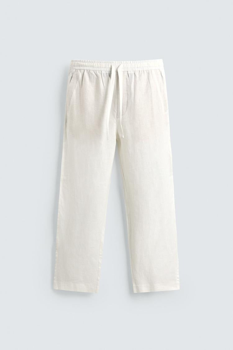 Men's linen pants with elastic waistband and drawstring Amarae