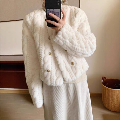Cardigan moelleux pour femmes avec détails de boutons dorés Chic & Stil