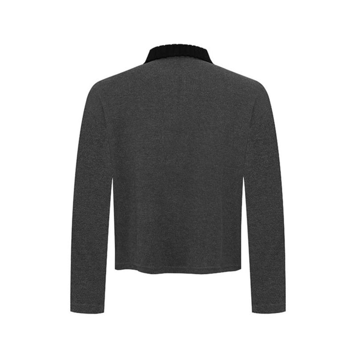 Women's Long Sleeve Polo Shirt with Half Zip, Contrast Shoulders and Button Cuffs Amarae