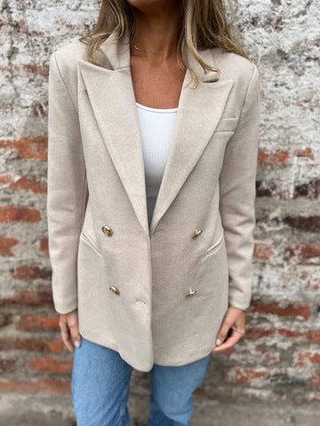 Elegant and comfortable blazer for women with double-breasted Lune London