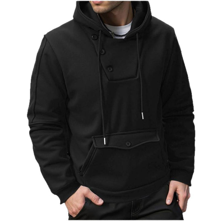 Men's hoodie with button closure and practical pockets Lune London