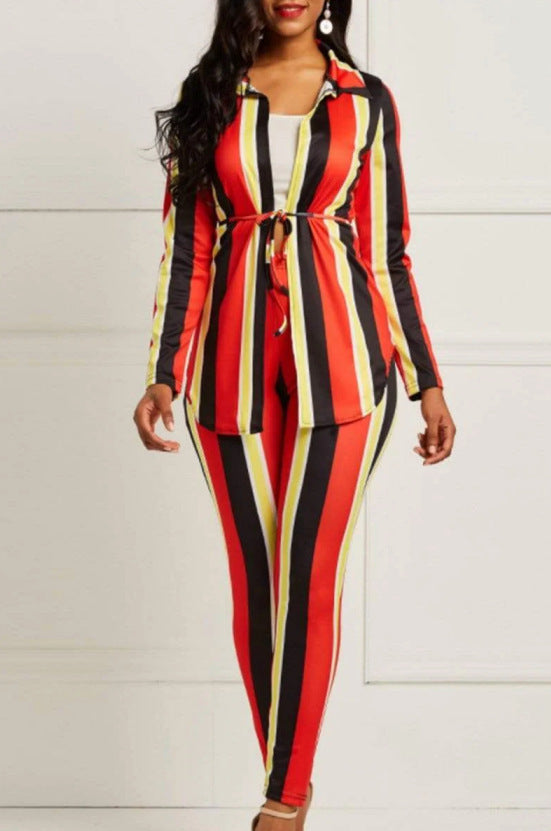 Ladies Mixed and fitted chic lounge suit