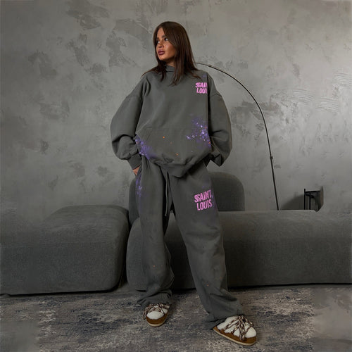 Casual set for women, oversized, with a loose hoodie and comfortable jogging pants Amarae