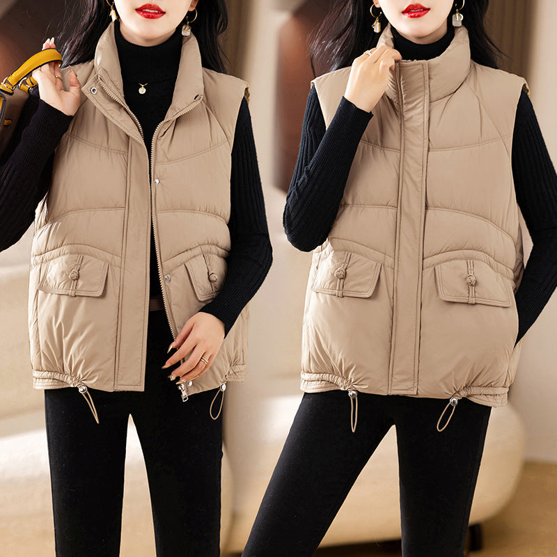 Lady sleeveless down jacket with high collar Amarae