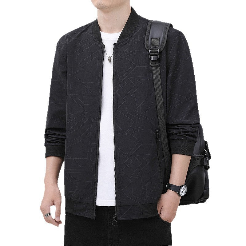 Lightweight bomber jacket for men with a sporty fit and practical zippered pockets Lune London