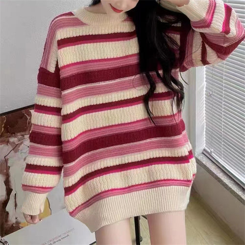 Casual pull for women with textured striped pattern Amarae