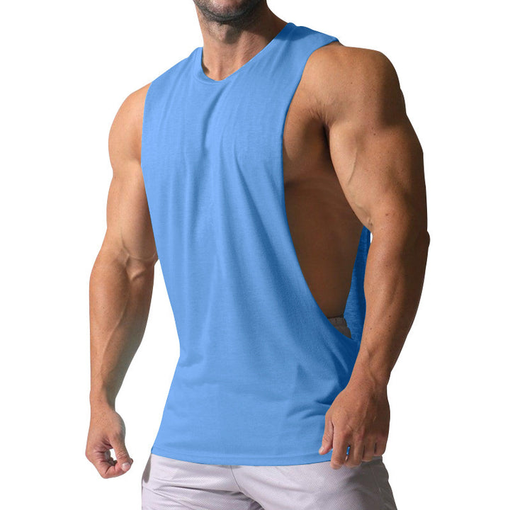 Men's sleeveless sports shirt with deep back neckline and breathable material Lune London