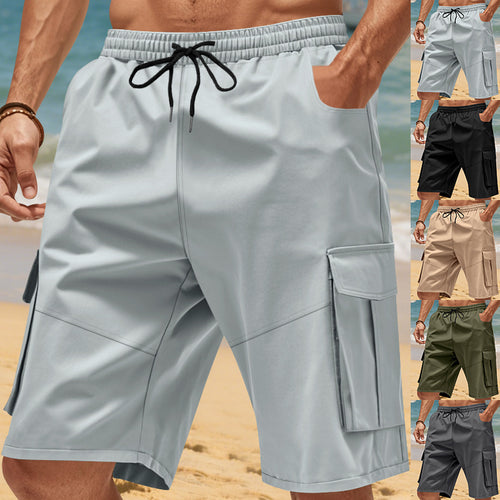 Men's cargo shorts with practical side pockets and elastic waist Amarae